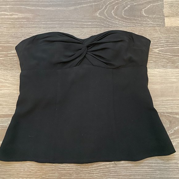 BLACK STRAPLESS TOP - Picture 1 of 2